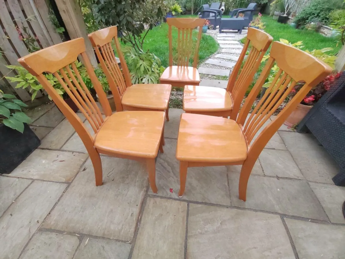 4 +1 kitchen dining chairs - Image 4