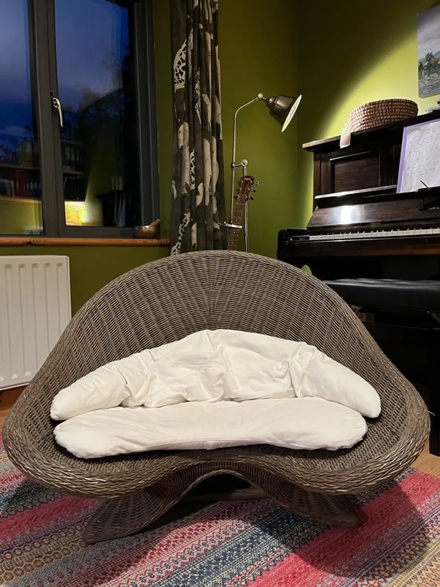 Rattan vintage Lotus chair - Image 3