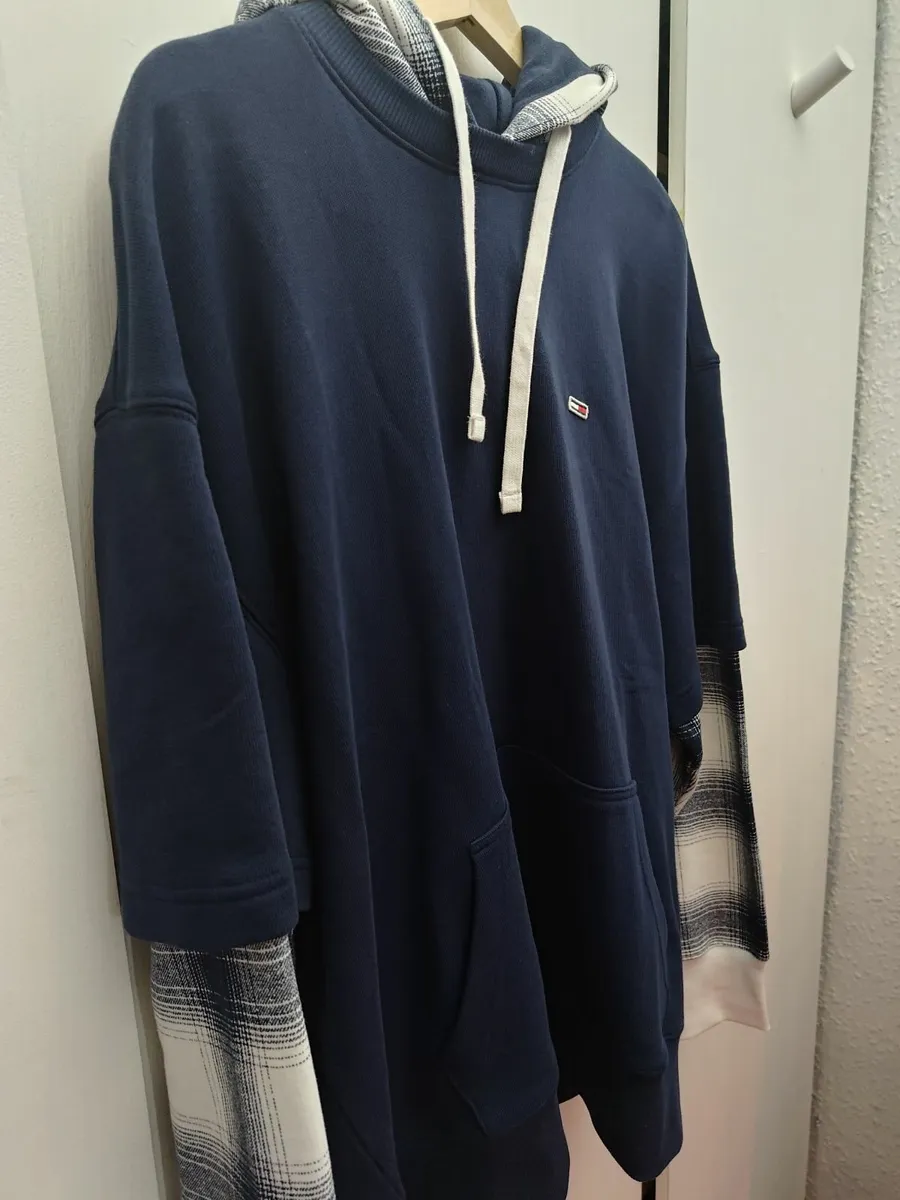 Tommy Jeans - Layer Check Hoodie - Medium - Image 2