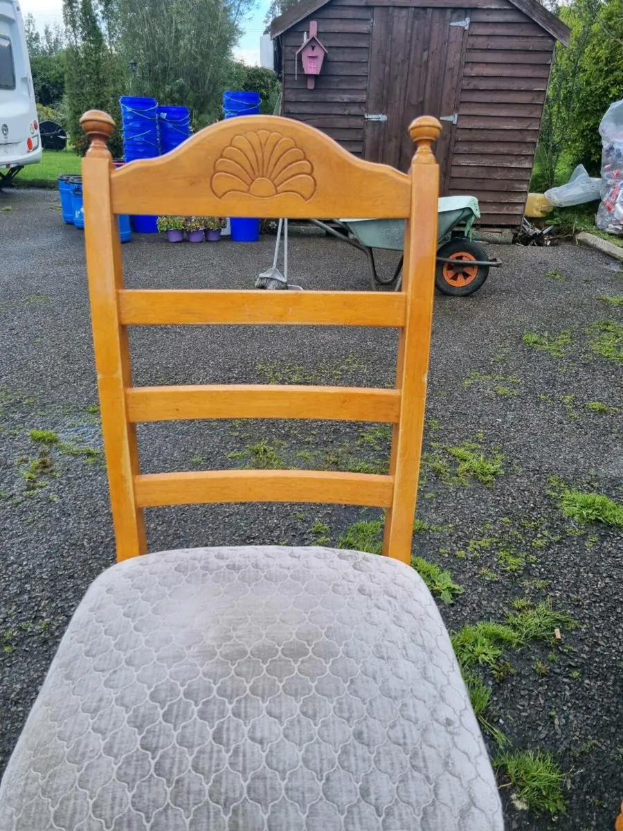 6 solid oak dining chairs - Image 2