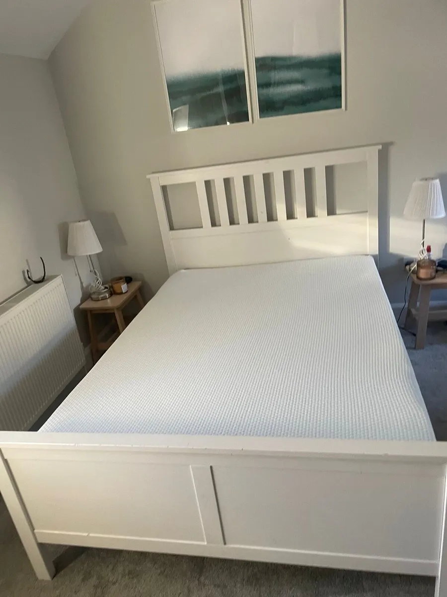 Double bed frame (Ikea) and Emma mattress - Image 1