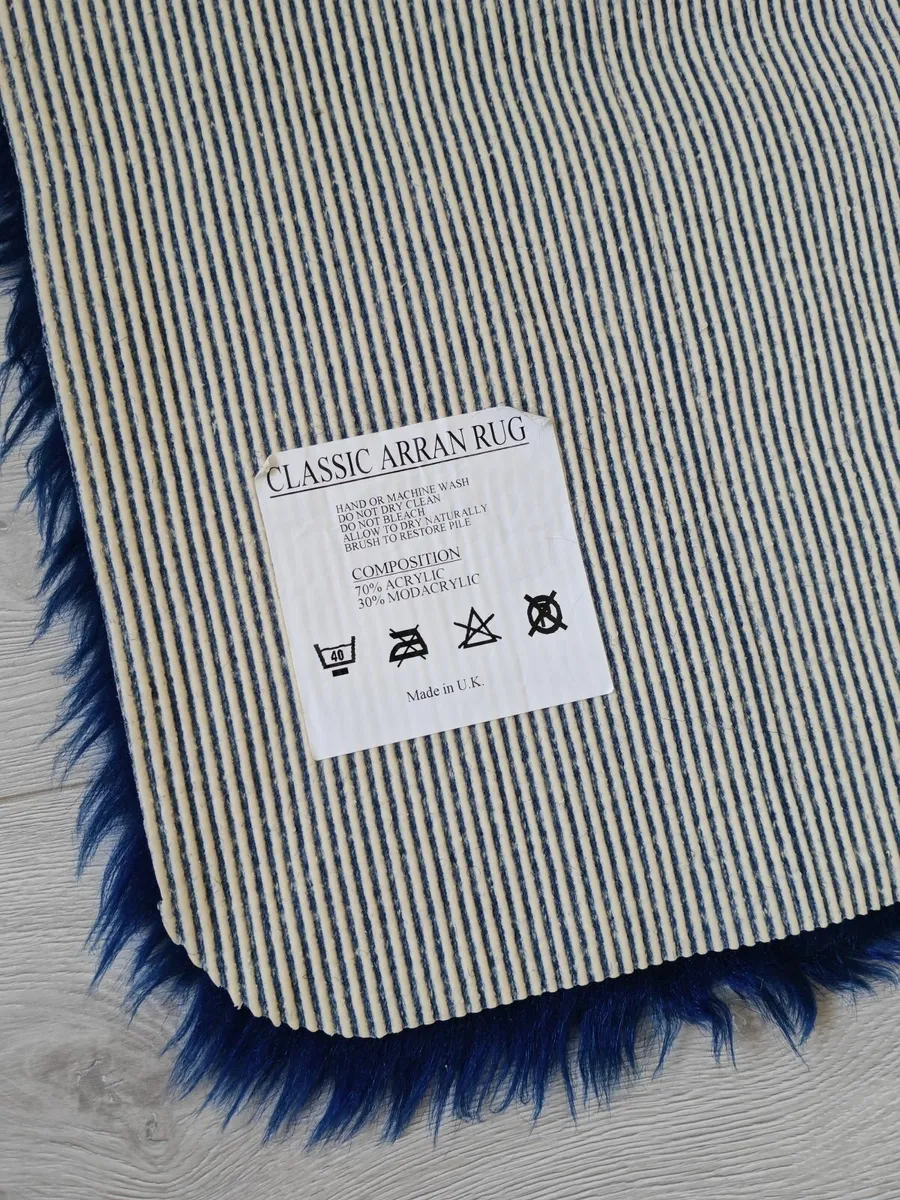 Deep Blue soft Bedside Rugs - Image 3