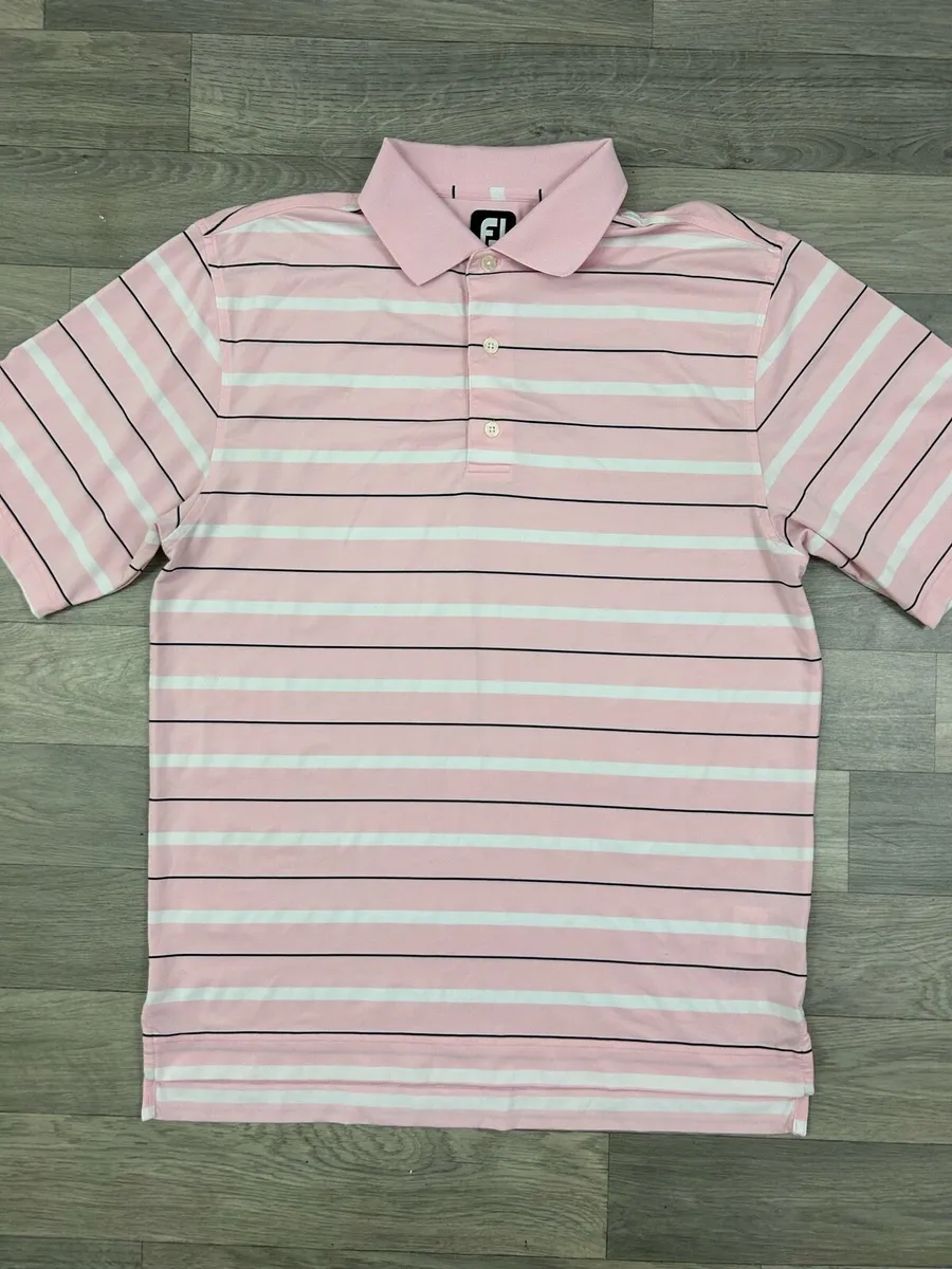 FootJoy FJ Striped Golf Polo Shirt Mens M/L - Image 2