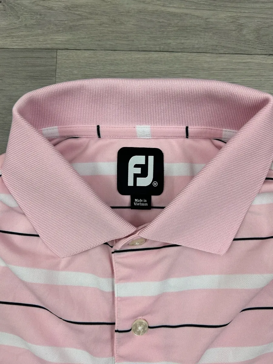 FootJoy FJ Striped Golf Polo Shirt Mens M/L - Image 4