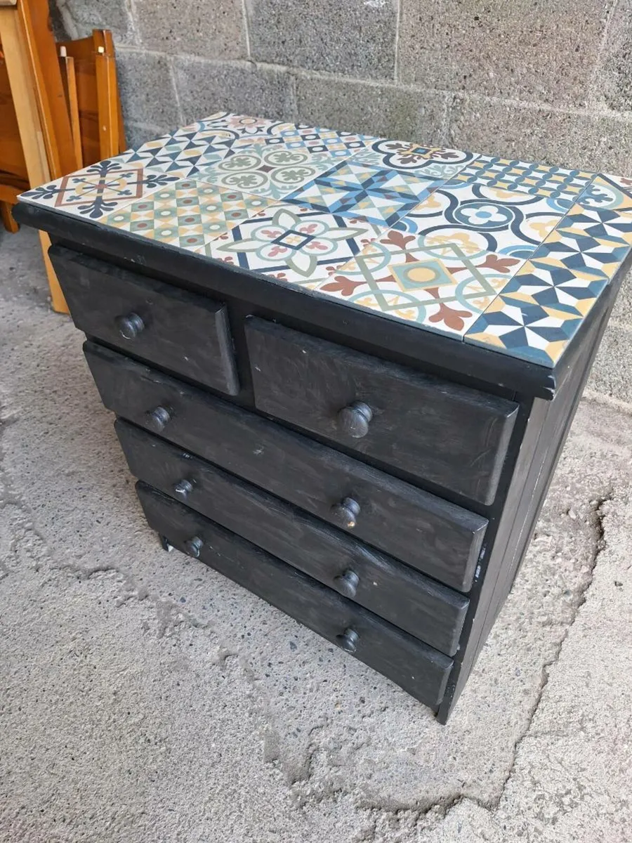 Small upcycled chest of drawers (DELIVERY) - Image 2