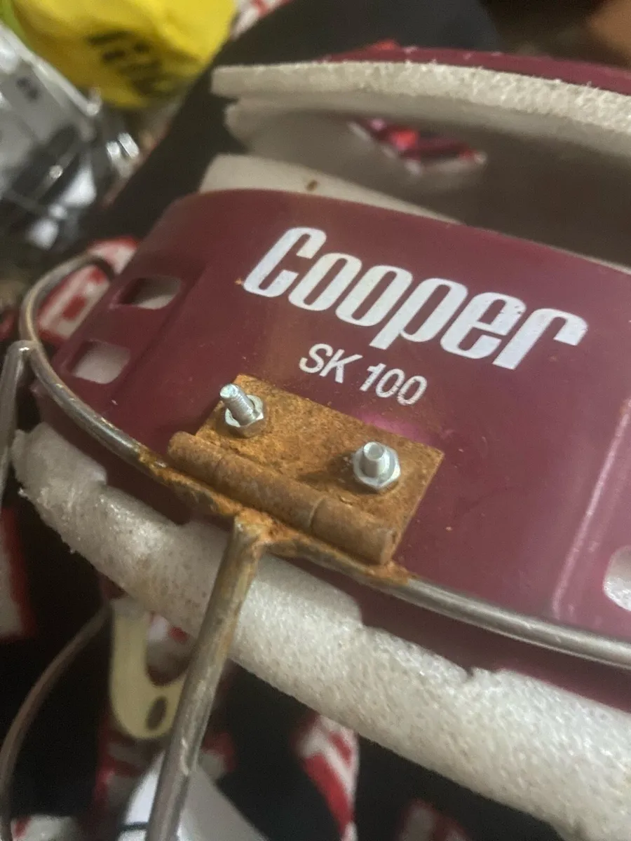 Rusted hinge hurling helmet guard - Image 4