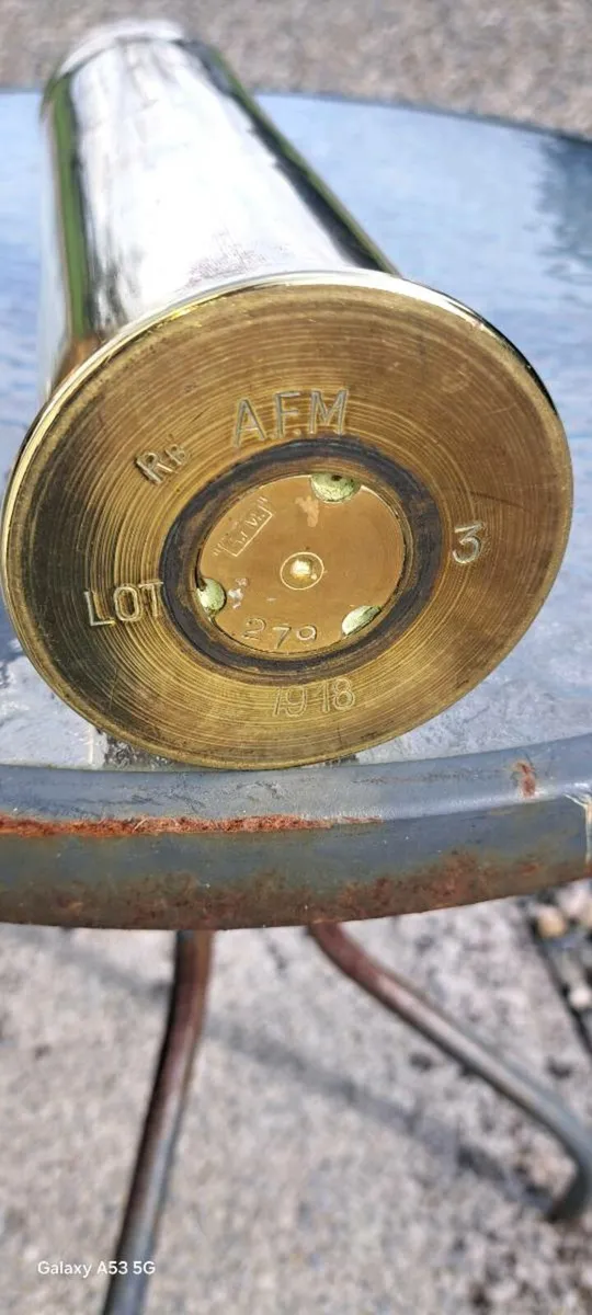 3 Old brass  shells - Image 2