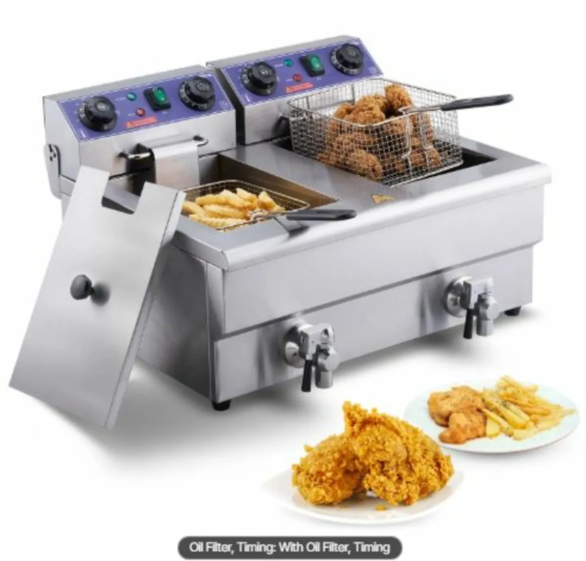 Commercial Electric Deep Fryer Countertop Deep Fry - Image 1