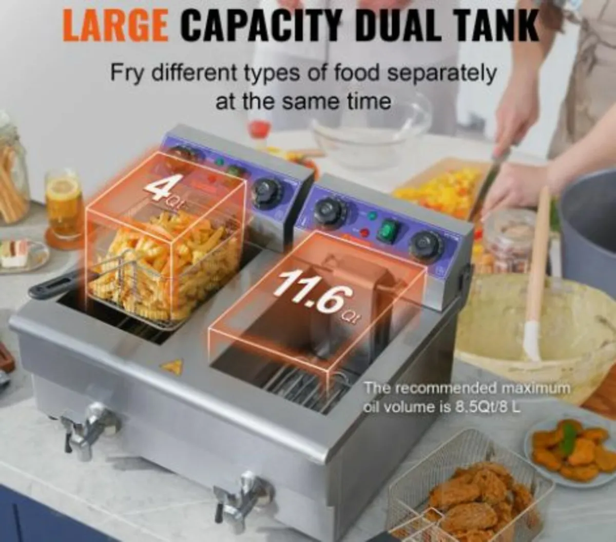 Commercial Electric Deep Fryer Countertop Deep Fry - Image 2