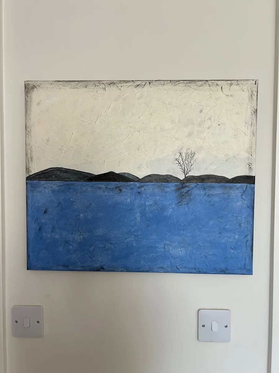Blue landscape painting - Image 1
