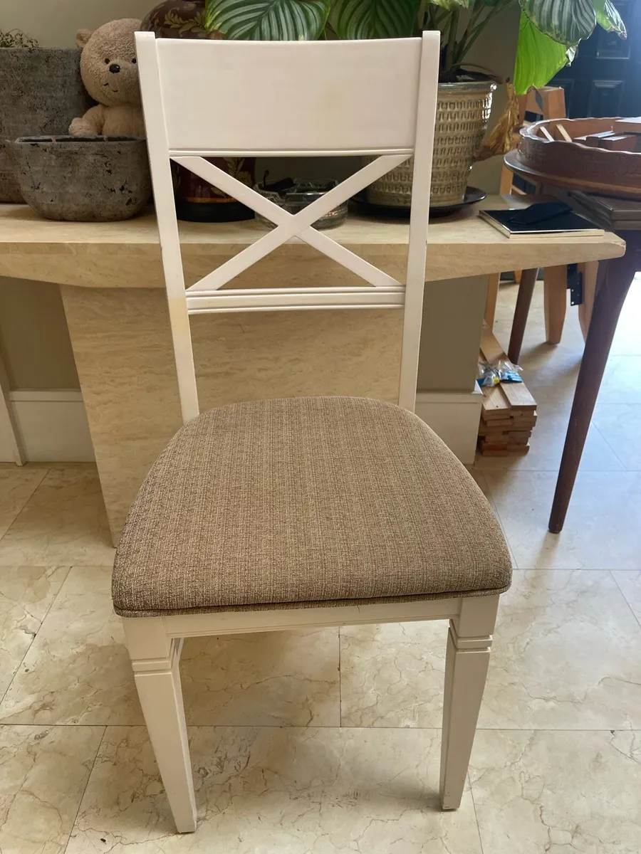 1 x White Padded Kitchen Dining Chair - Deliver - Image 1