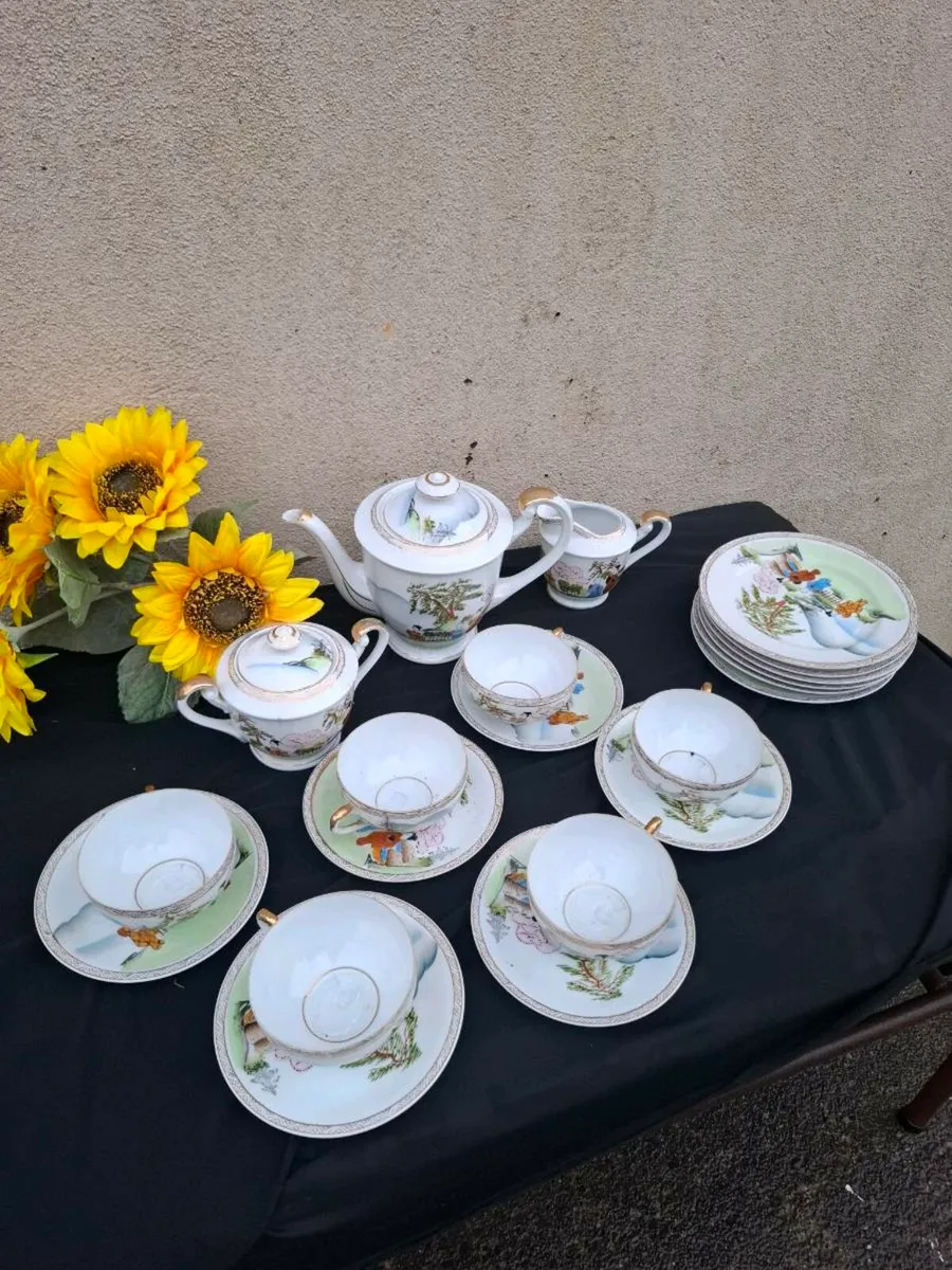 Complete china lithophane tea set postage possible - Image 2