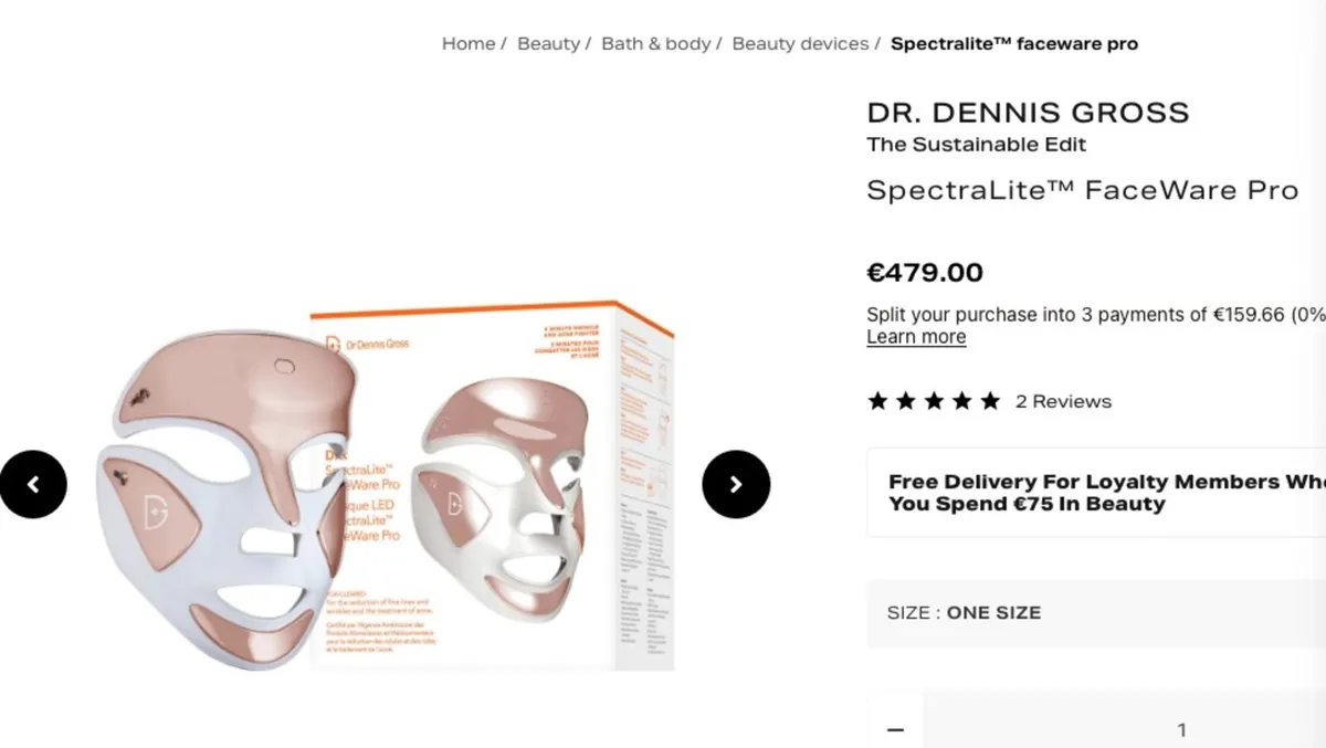 LED facemask DR DENNIS GROSS faceware Pro - Image 1