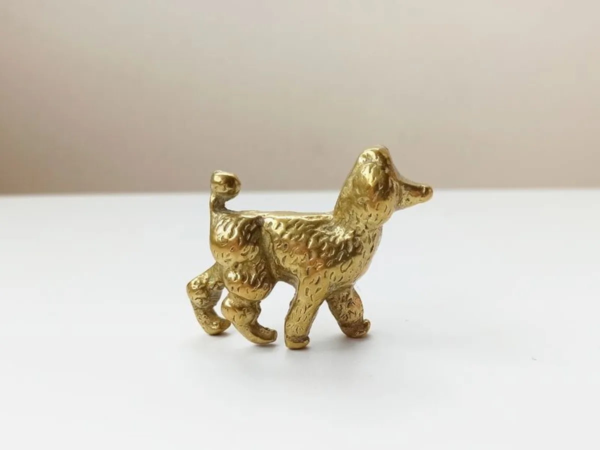 Solid brass dog figurine - Image 3