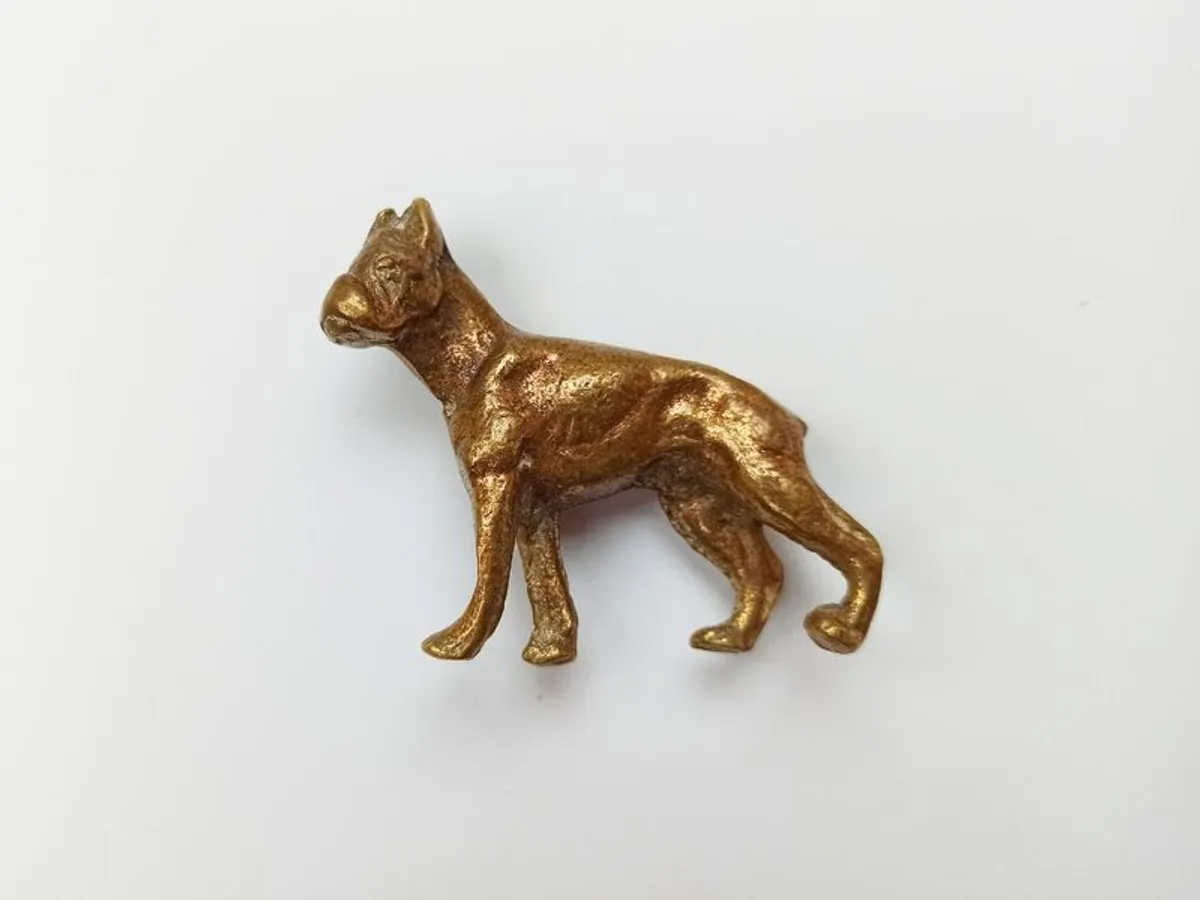 Solid brass dog figurine - Image 1