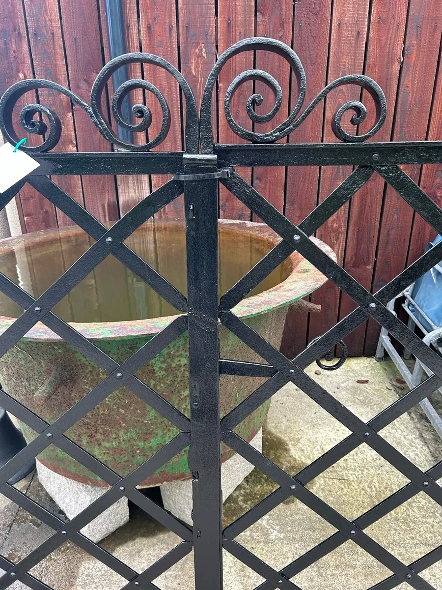 8ft  Lattice Railway Dublin Gates - Image 4