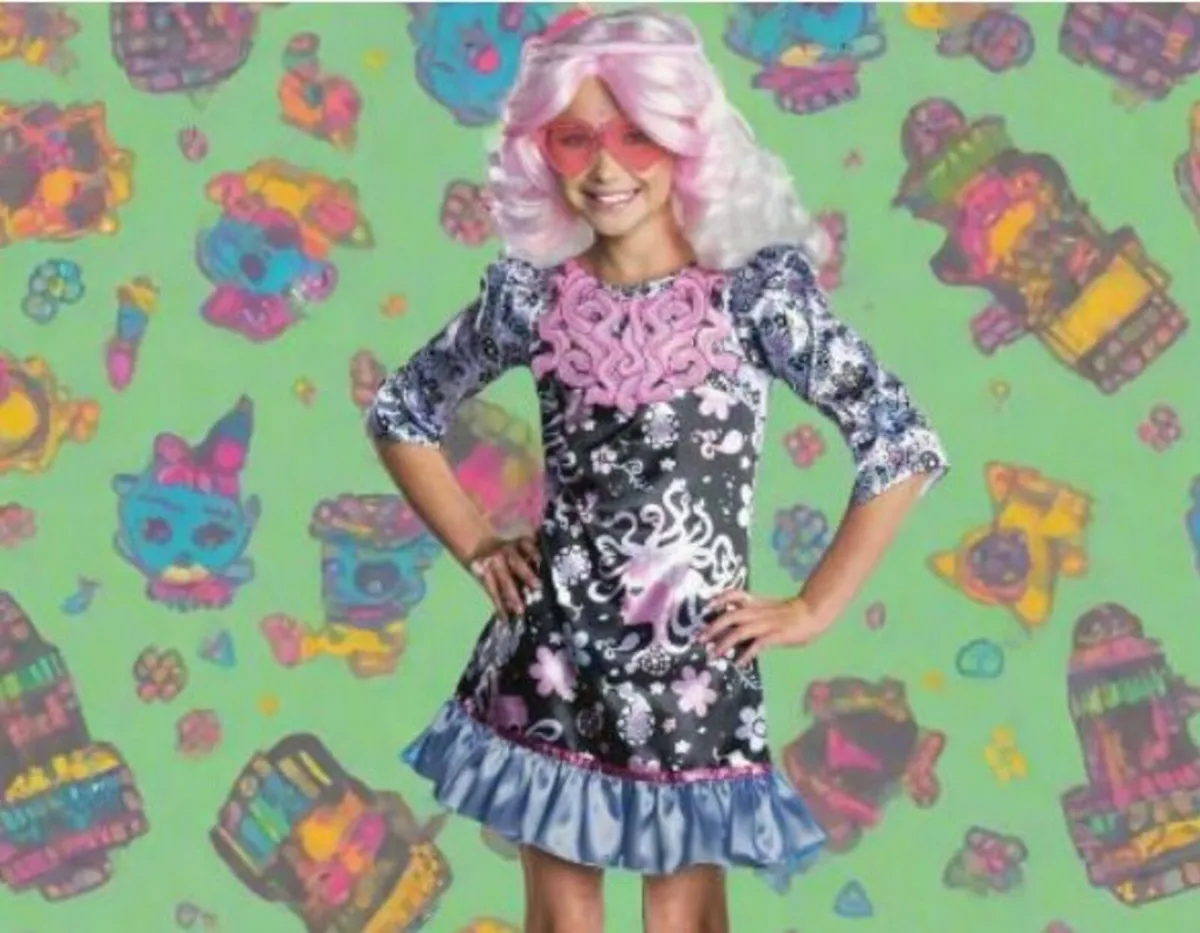 Girls Monster High Fancy Dress Costume Viperine Go - Image 1