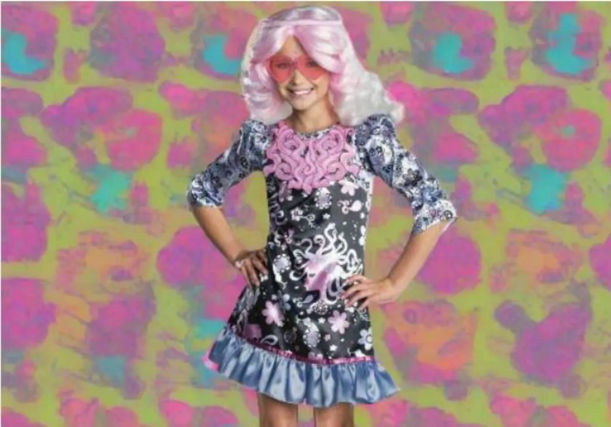 Girls Monster High Fancy Dress Costume Viperine Go - Image 3