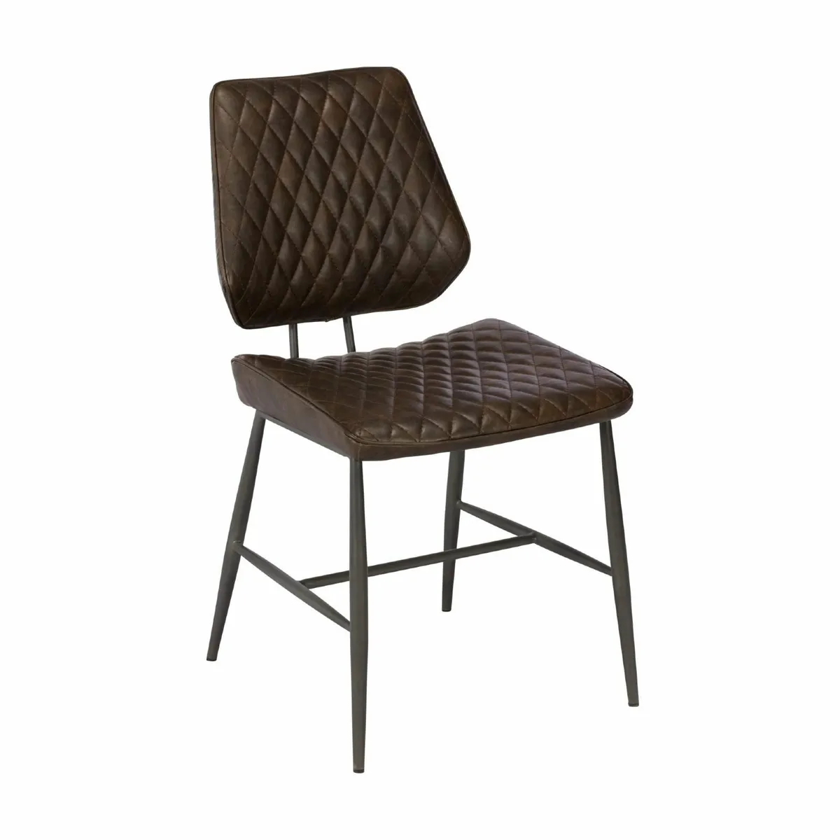 Set of 4 Dark Brown Dining Chairs