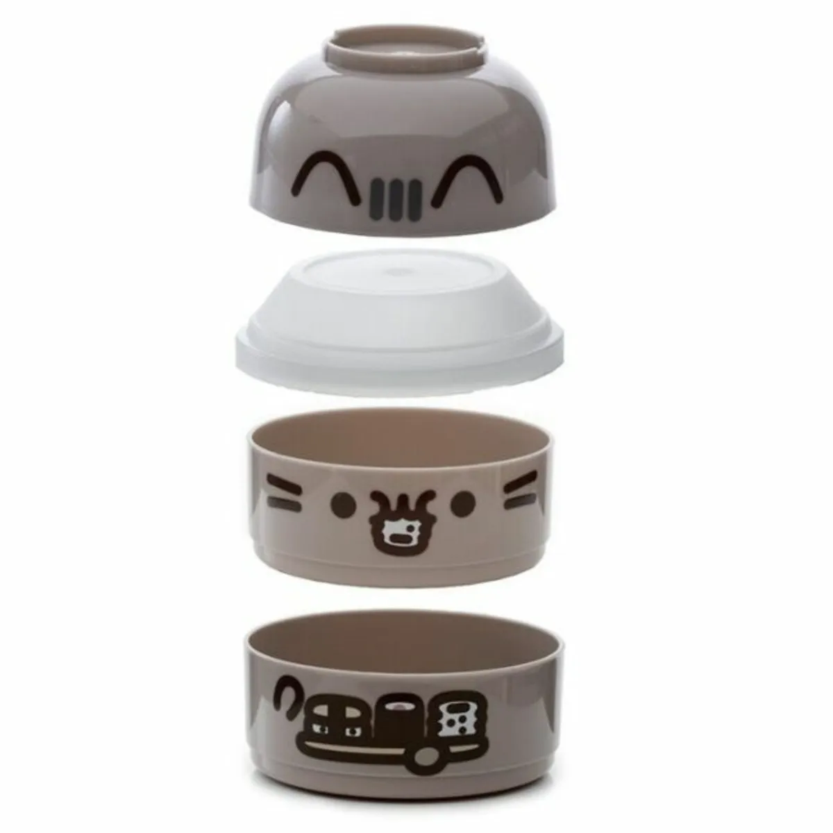 Pusheen the Cat Stacked Round Bento Lunch Box - Image 1
