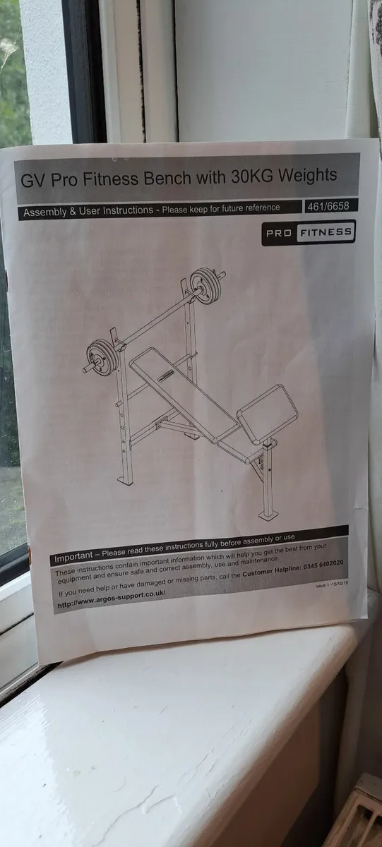 Pro Fitness Bench with 50kg weights and dumbells - Image 3
