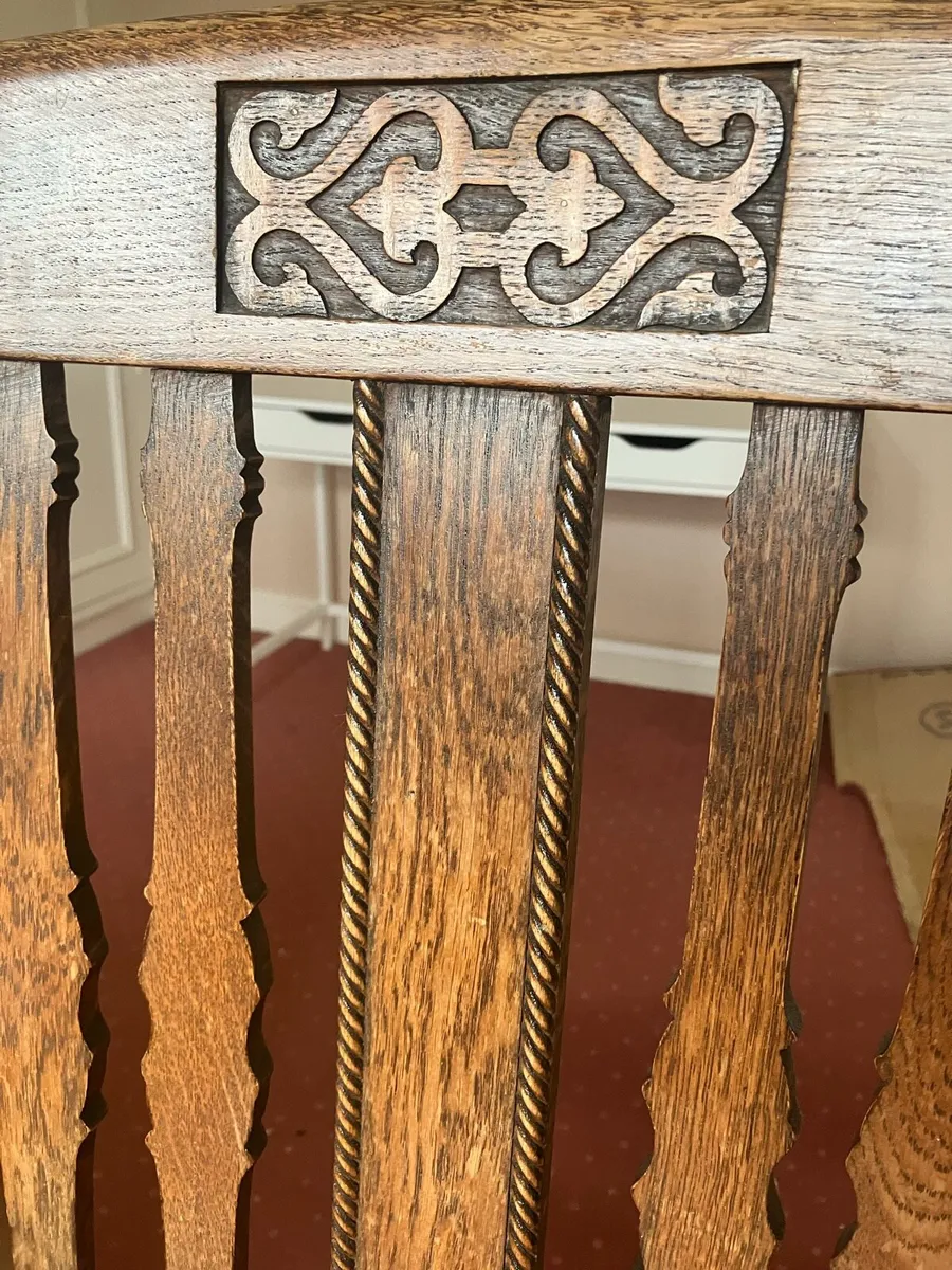 Vintage oak chairs - Image 2