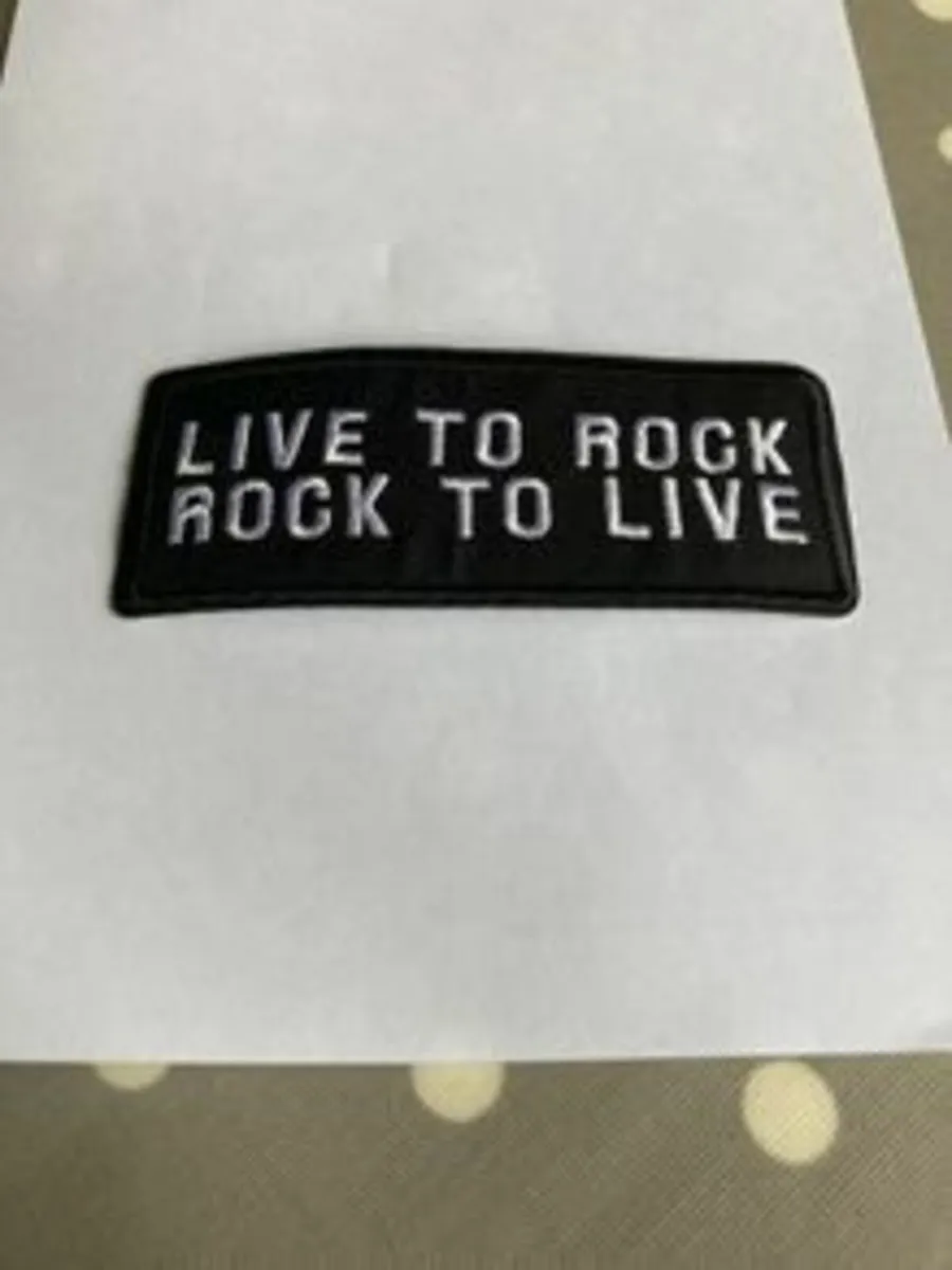 LIVE TO ROCK - ROCK TO LIVE Iron/Sew on patch