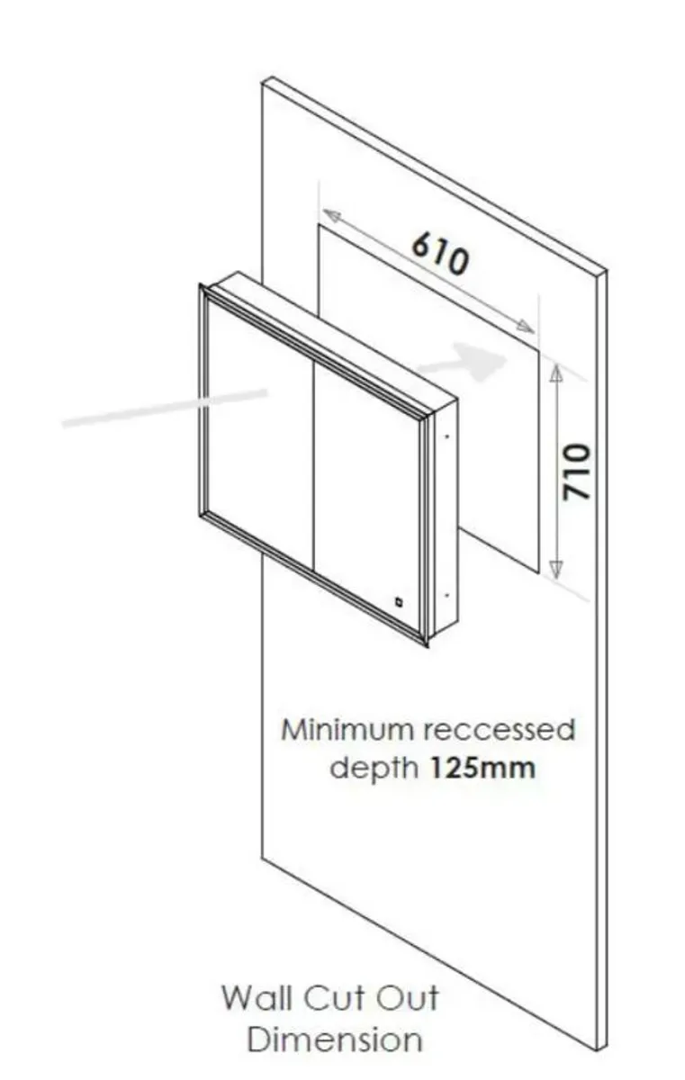 HIB Vanquish 60 LED Recessed Aluminium Cabinet - Image 4