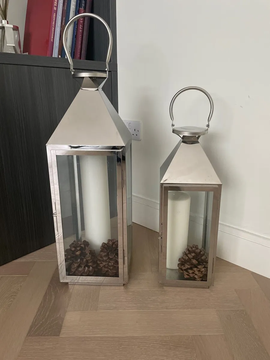 Lanterns silver metal - Image 2