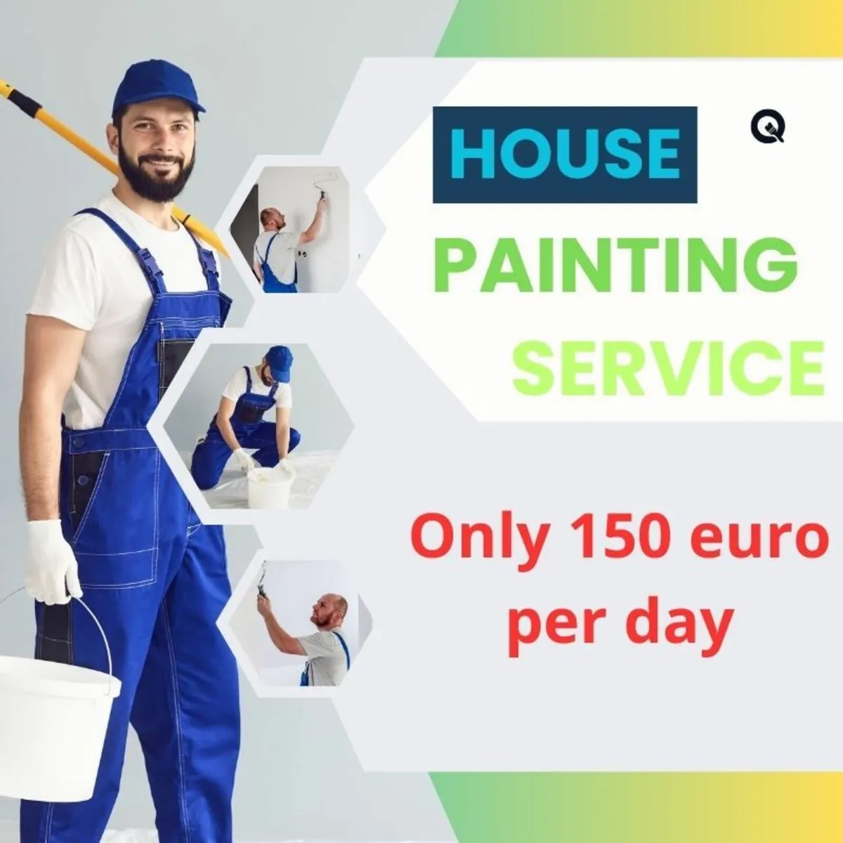 Painting service Dublin. Only 150 euro per day