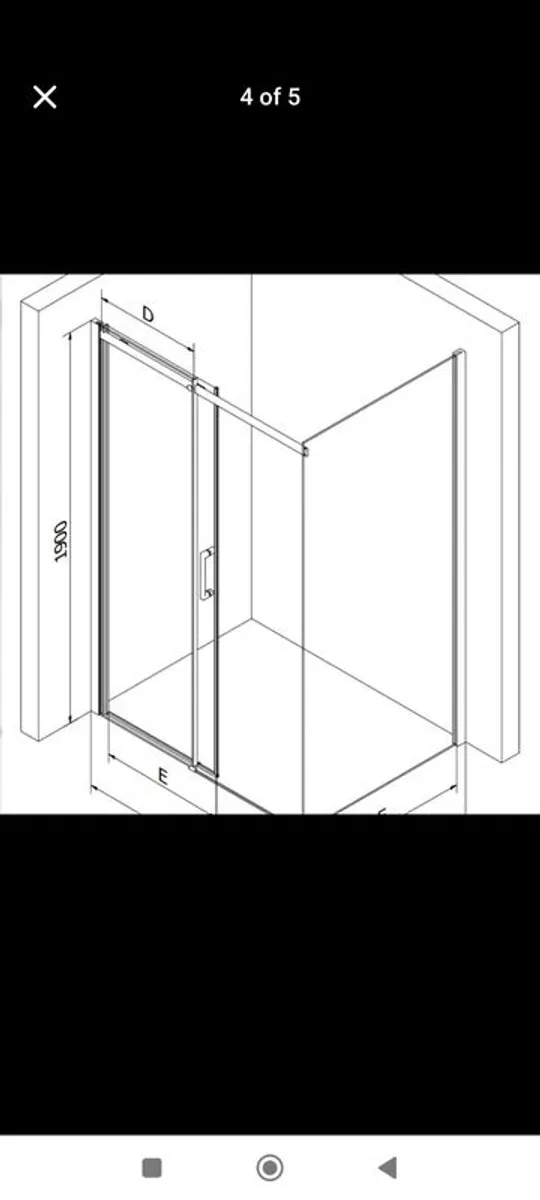 Wet Room Shower Enclosures (x2) and Shower Tray - Image 2