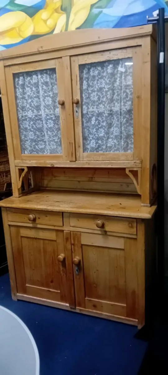 Victorian Pine Kitchen Cupboard - Image 1