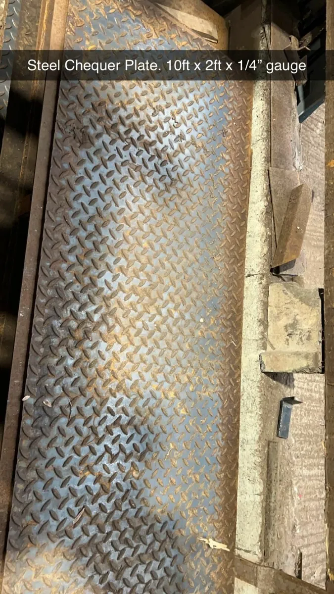 Steel chequer Plate 10ft x 2ft. 1/4" Guage