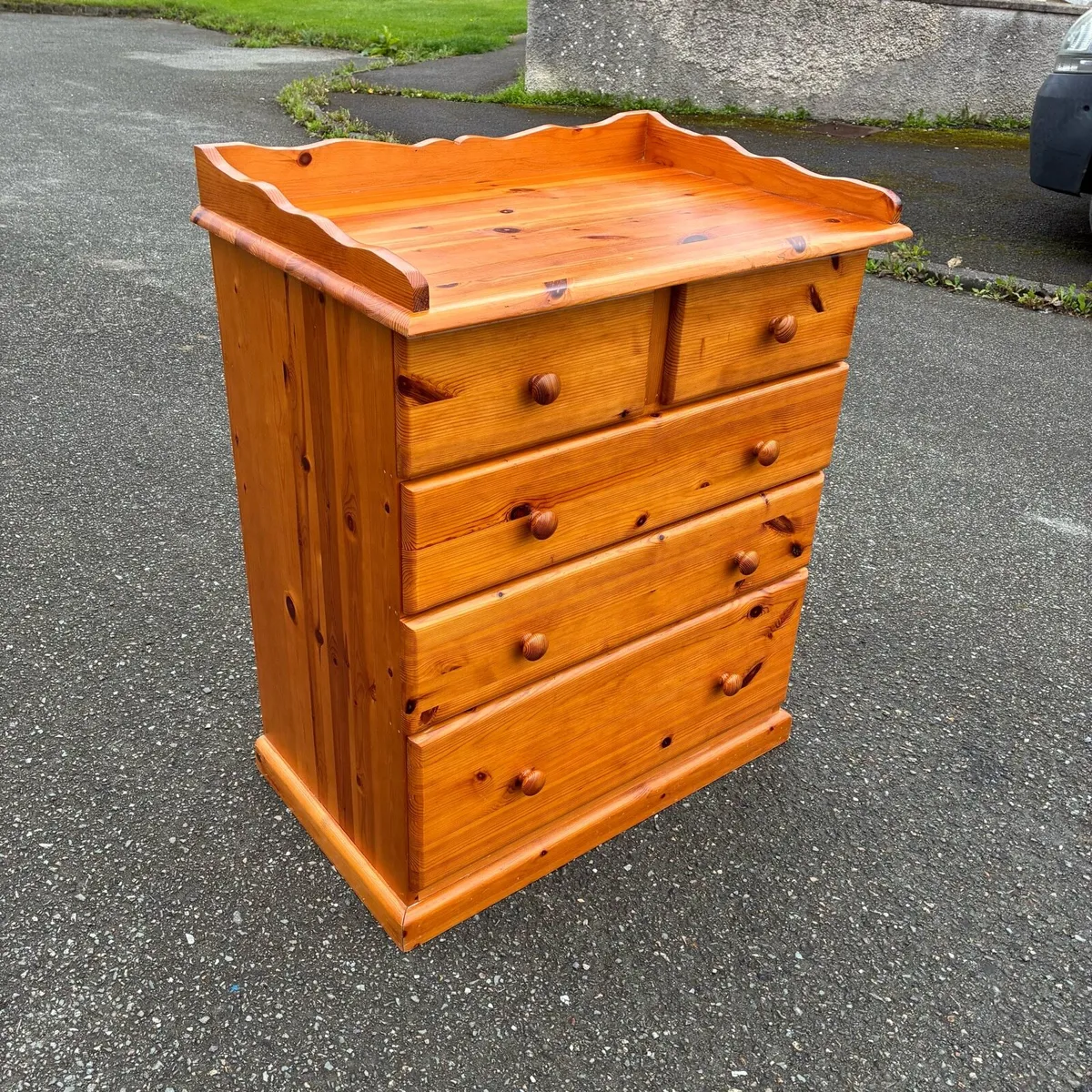 100% Solid Pine Chest of Drawers/ Changing Table - Image 4
