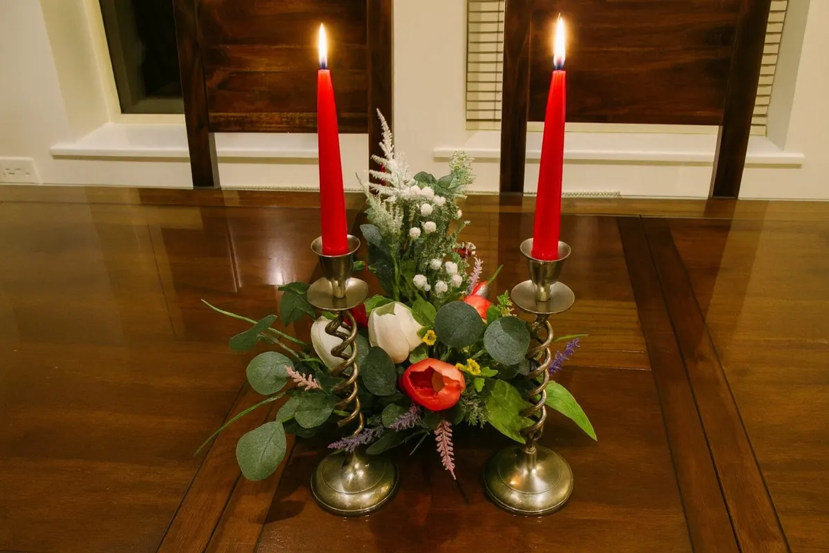 antique vintage candle stick holders silver - Image 1
