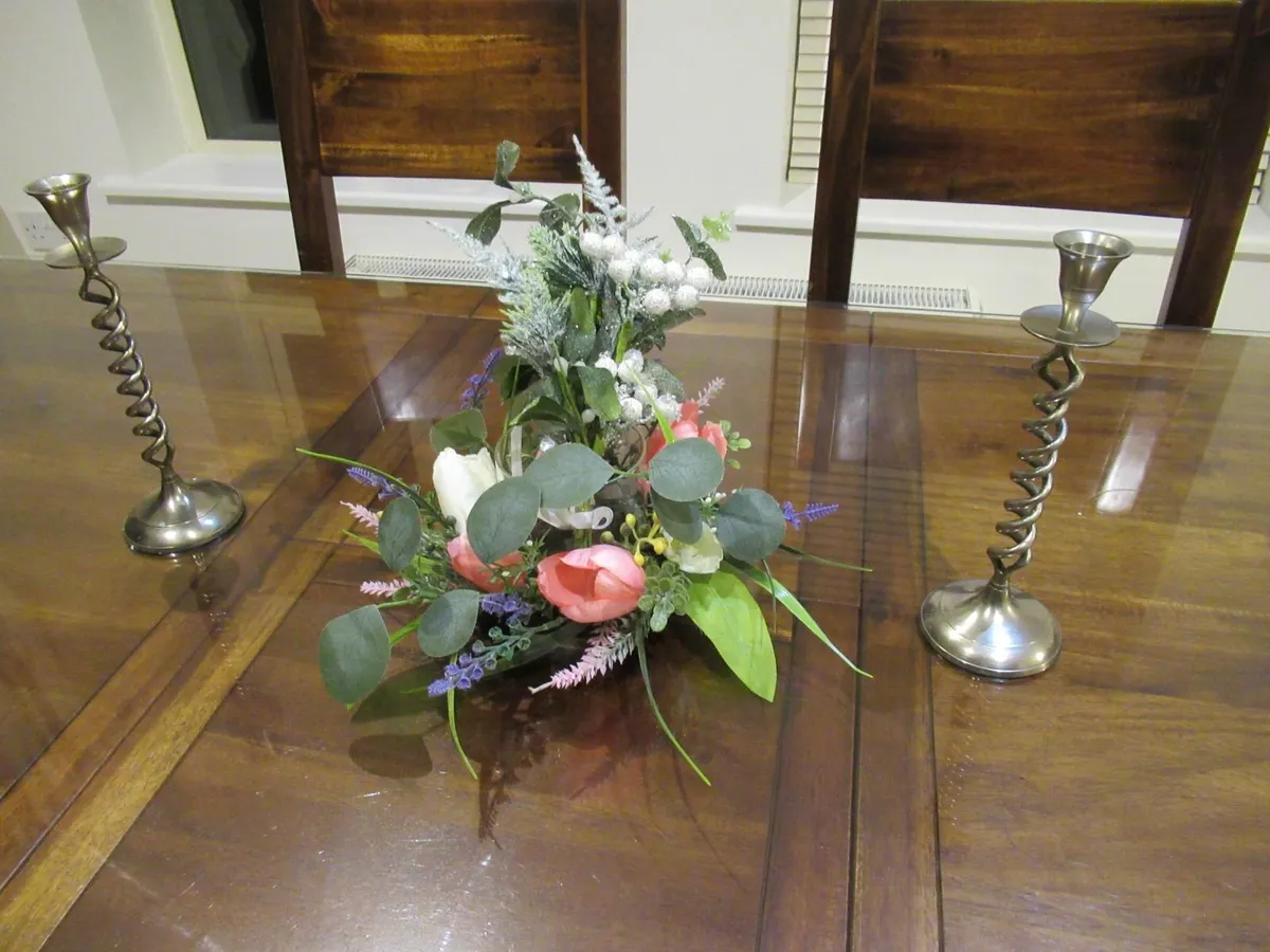 antique vintage candle stick holders silver - Image 2
