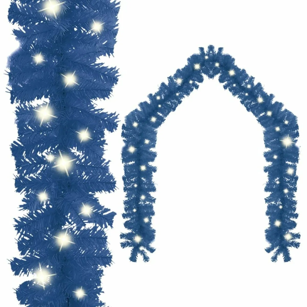 Christmas Garland with LED Lights 10 m Blue - Image 1