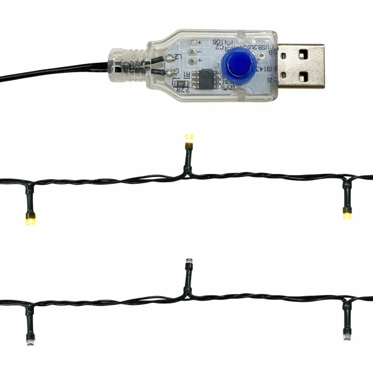 Christmas Garland with LED Lights 10 m Blue - Image 2