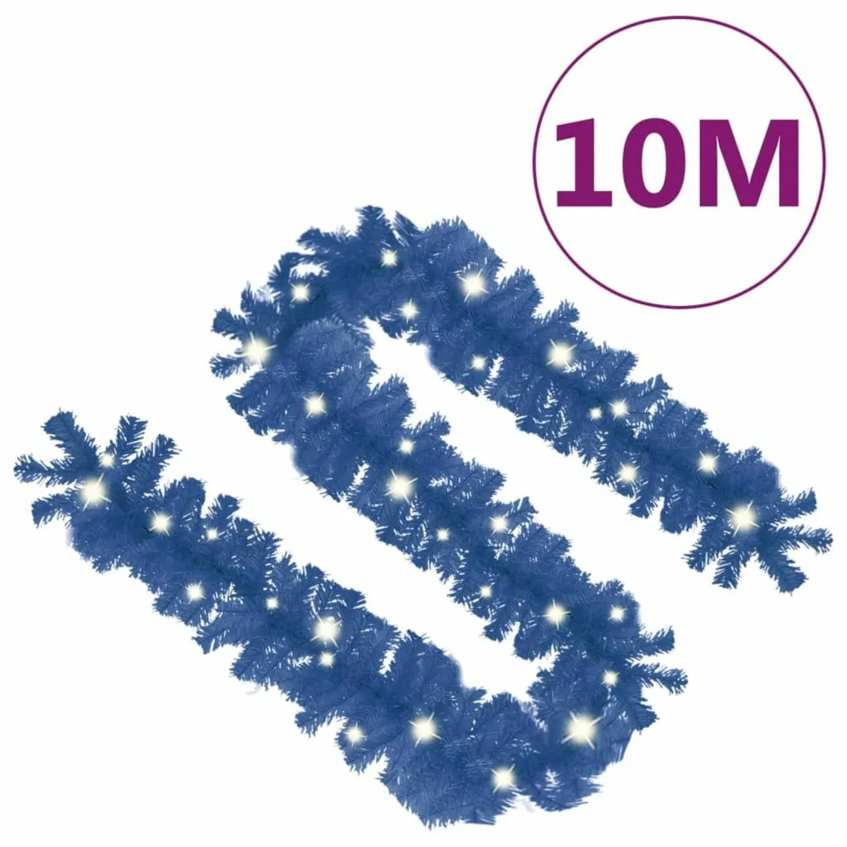 Christmas Garland with LED Lights 10 m Blue - Image 4