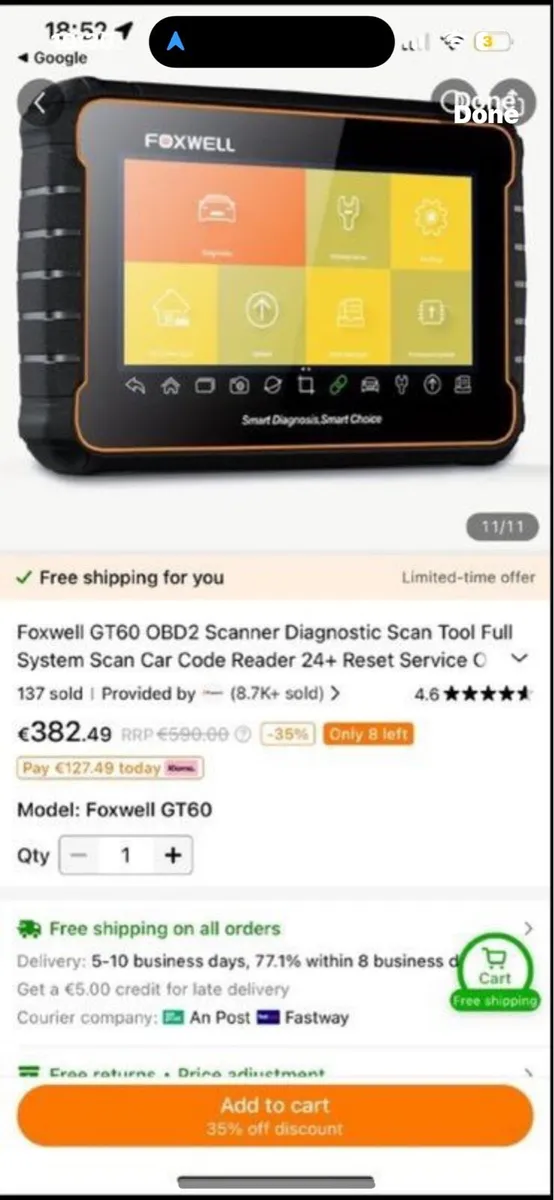 FOXWELL GT60 OBD2 Diagnostic Tool bidirectional - Image 4