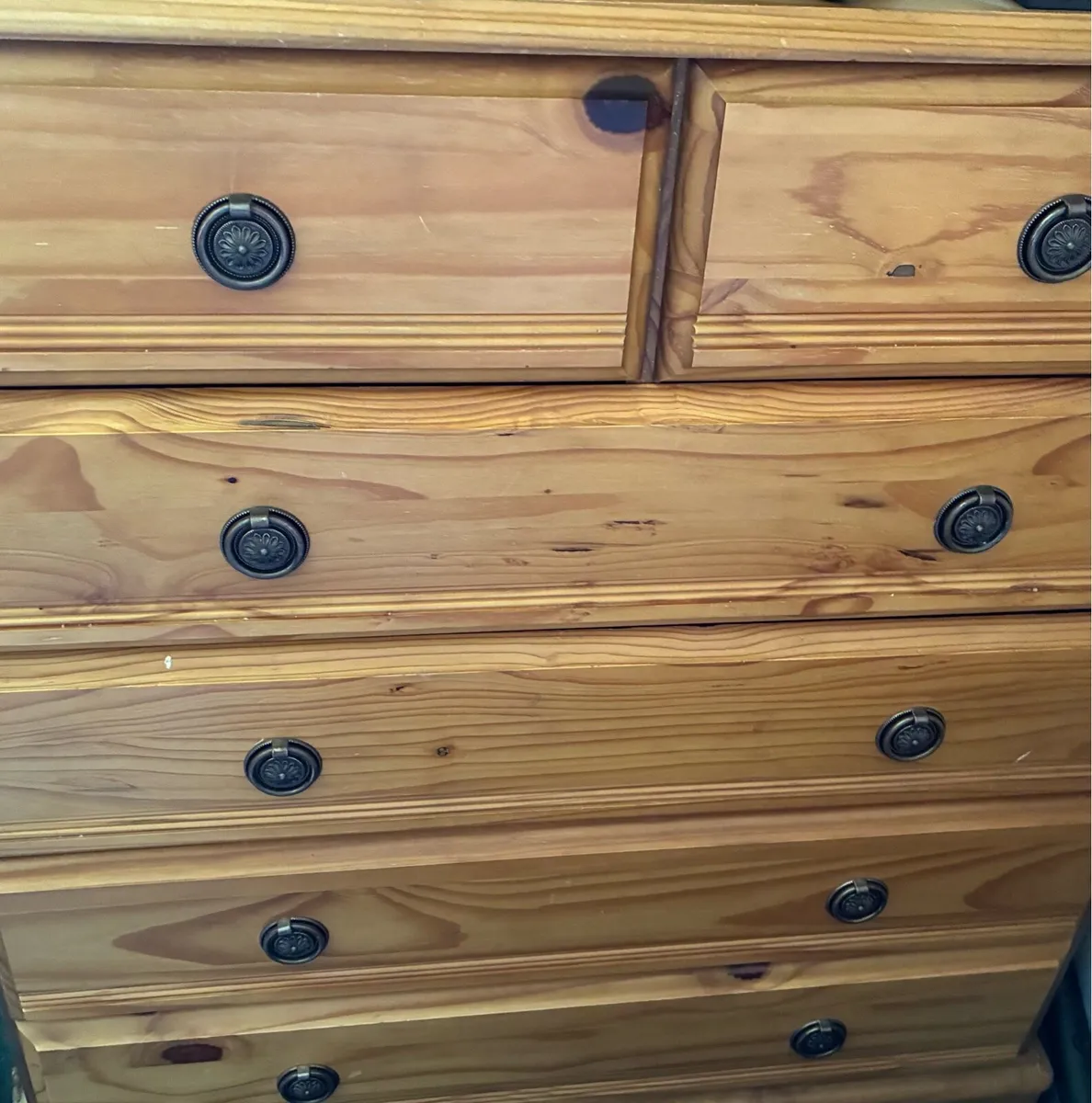 Pine wardrobe with drawers & matching chest of - Image 4