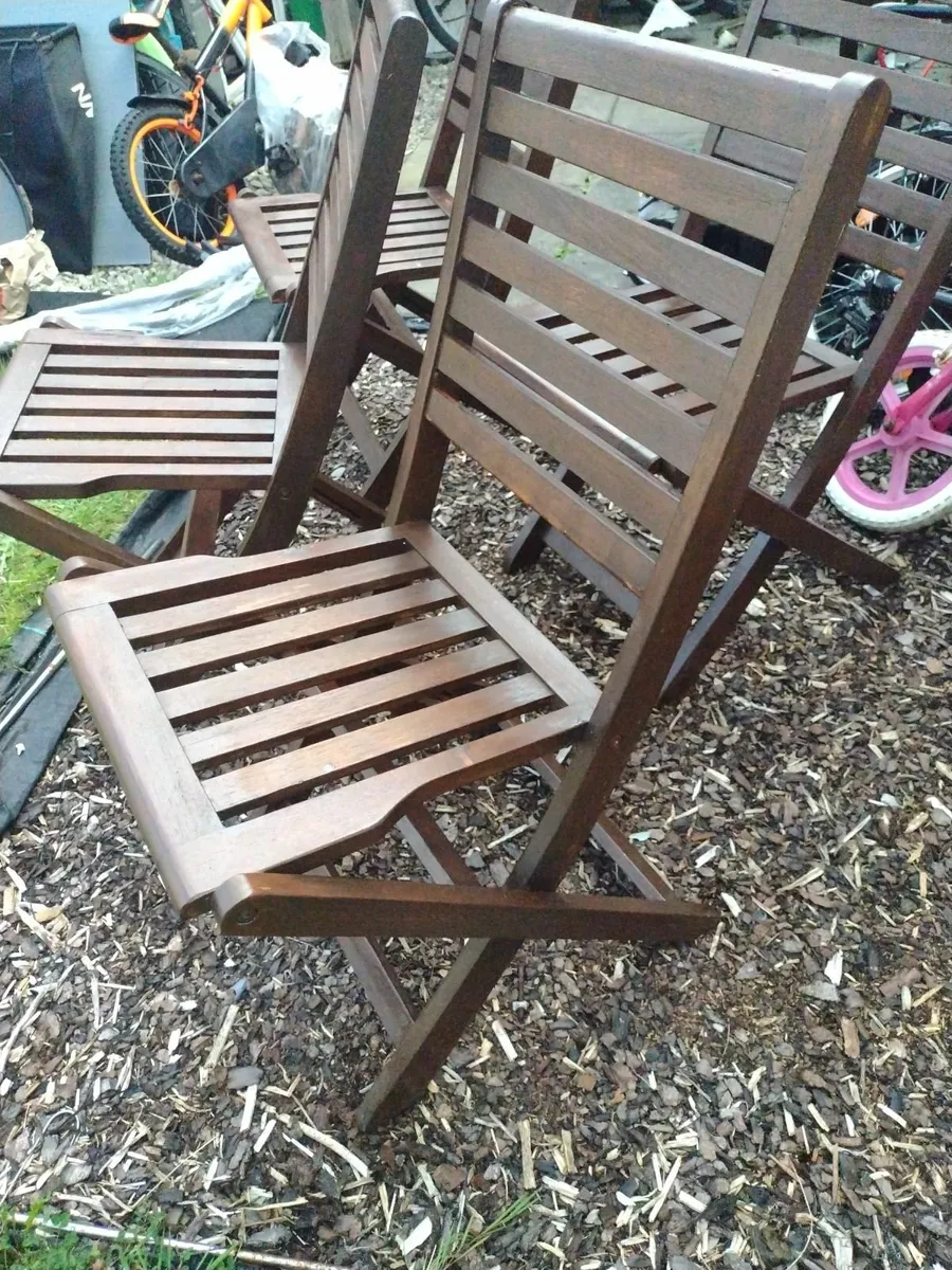 Wooden garden/patio chair - Image 4