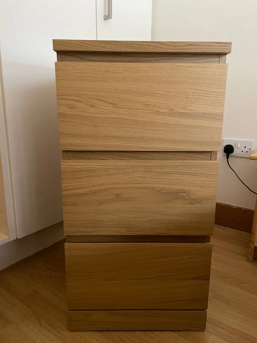2x IKEA MALM - Chest of 3 drawers - Image 1