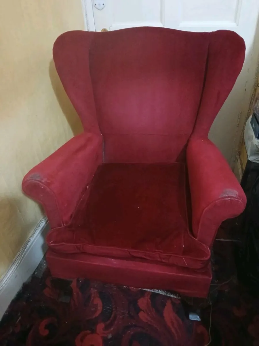 Vintage Wingback Armchair - Image 4