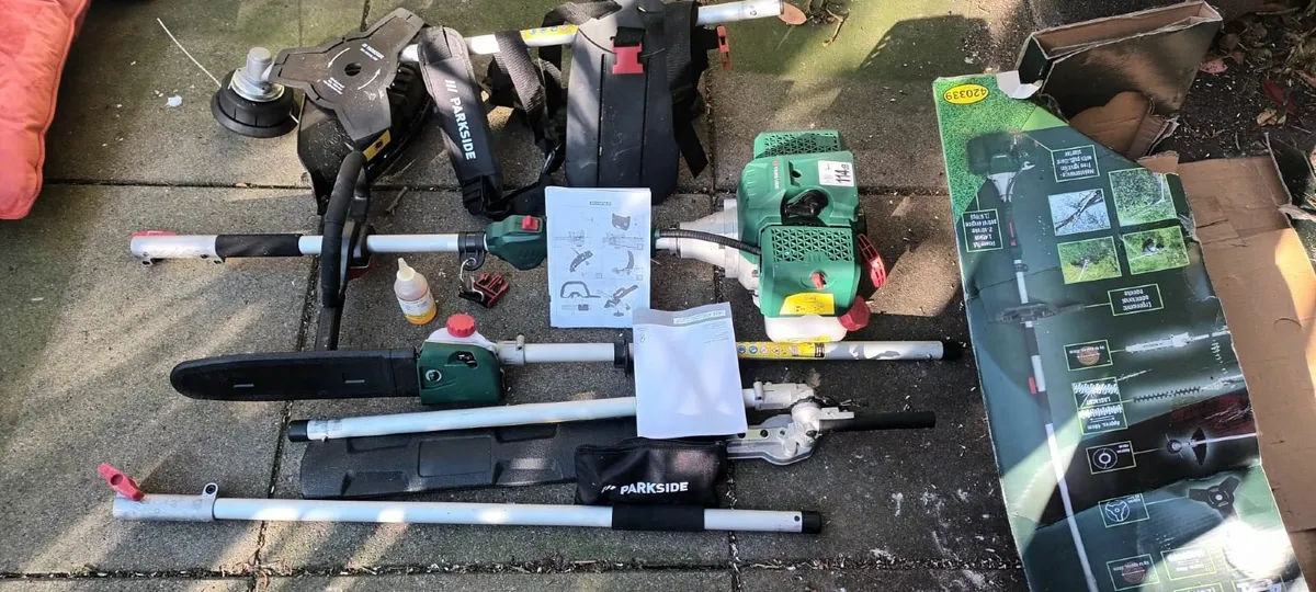 Multi garden tool petrol with box and instructions - Image 3