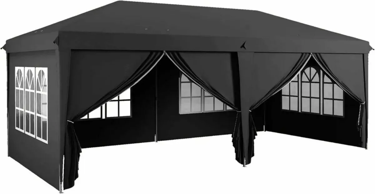 Gazebo 3x6m Outdoor Pop-Up Tent with Windows - Image 4