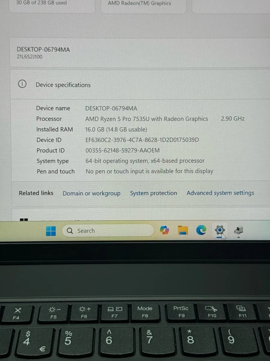 5 x Lenovo Ryzen 5 pro 16-256 win 11 pro - Image 4