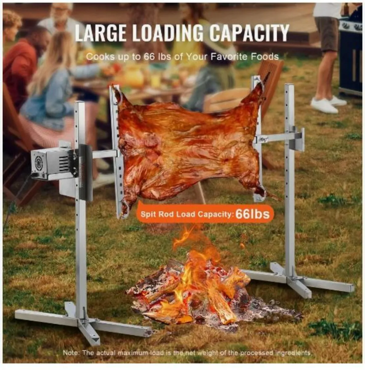 116.8 cm Electric BBQ Rotisserie Grill Kit - Image 2