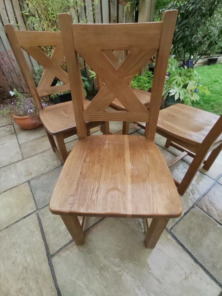 4 danube oak chairs - Image 2