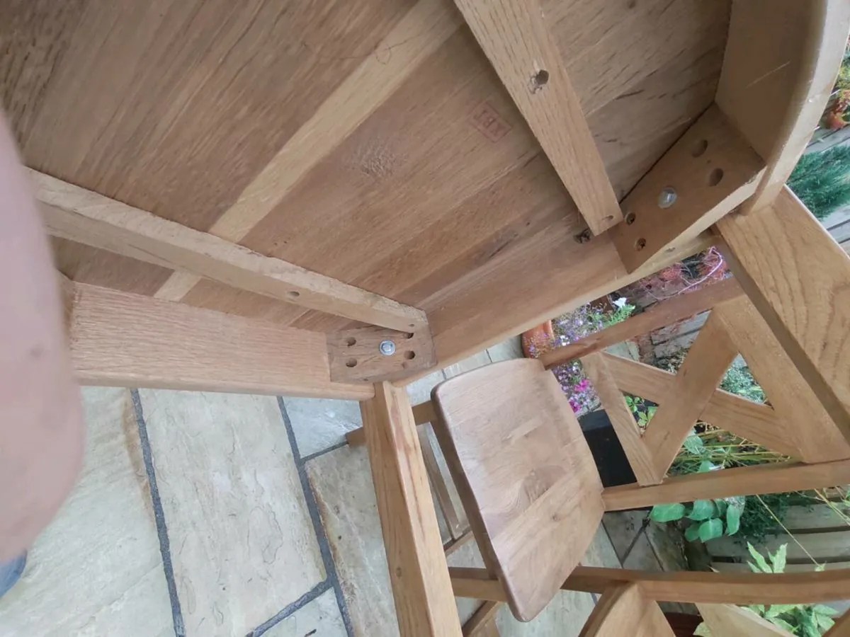 4 danube oak chairs - Image 4